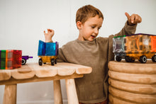 Load image into Gallery viewer, MAGBLOX® TWIN CAR PACK WITH WOODEN WHEELS - Magnetic Tiles 10