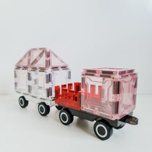 Load image into Gallery viewer, MAGBLOX® TWIN CAR PACK WITH WOODEN WHEELS - Magnetic Tiles 8