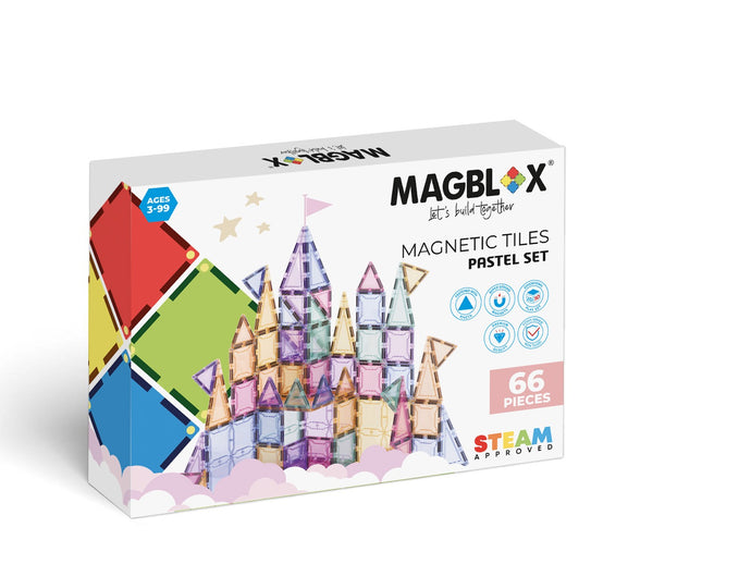 MAGBLOX® 66 PCS LIGHT COLOURS SET - Magnetic Tiles