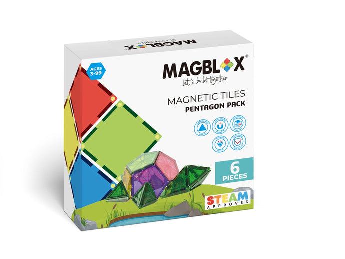 MAGBLOX® PENTAGON 6PCS PACK - Magnetic Tiles