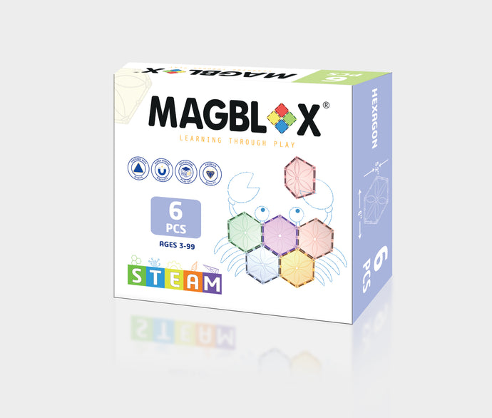MAGBLOX® HEXAGON 6PCS PACK - Magnetic Tiles 1
